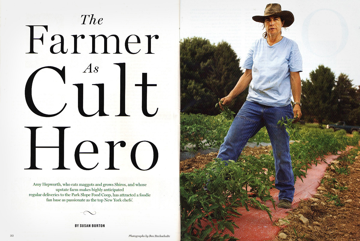 Amy Hepworth, Organic Farmer. Milton, NY. New York Magazine.