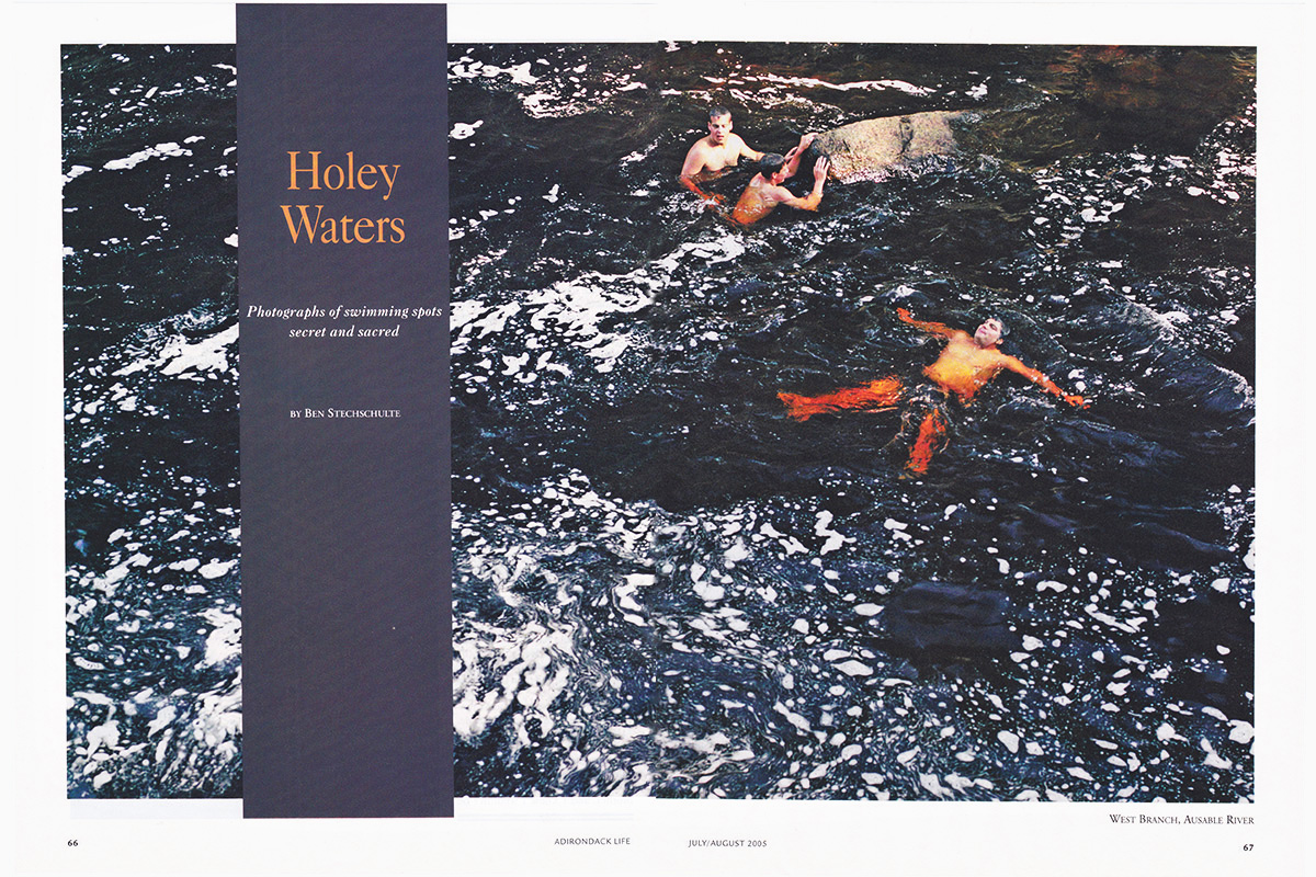 Adirondack Swimming Holes Feature Story. Adirondack Life Magazine.