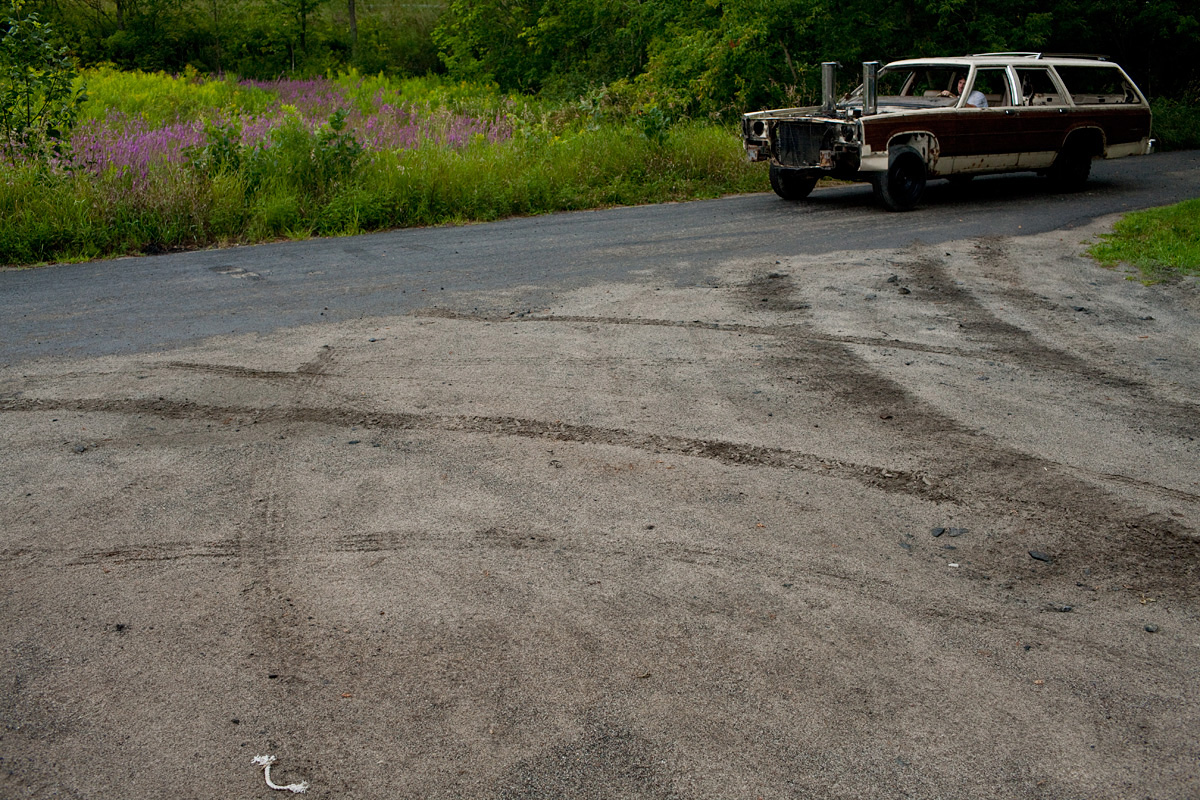 Demolition Derby Car, Road Test. Whallonsburg, NY.