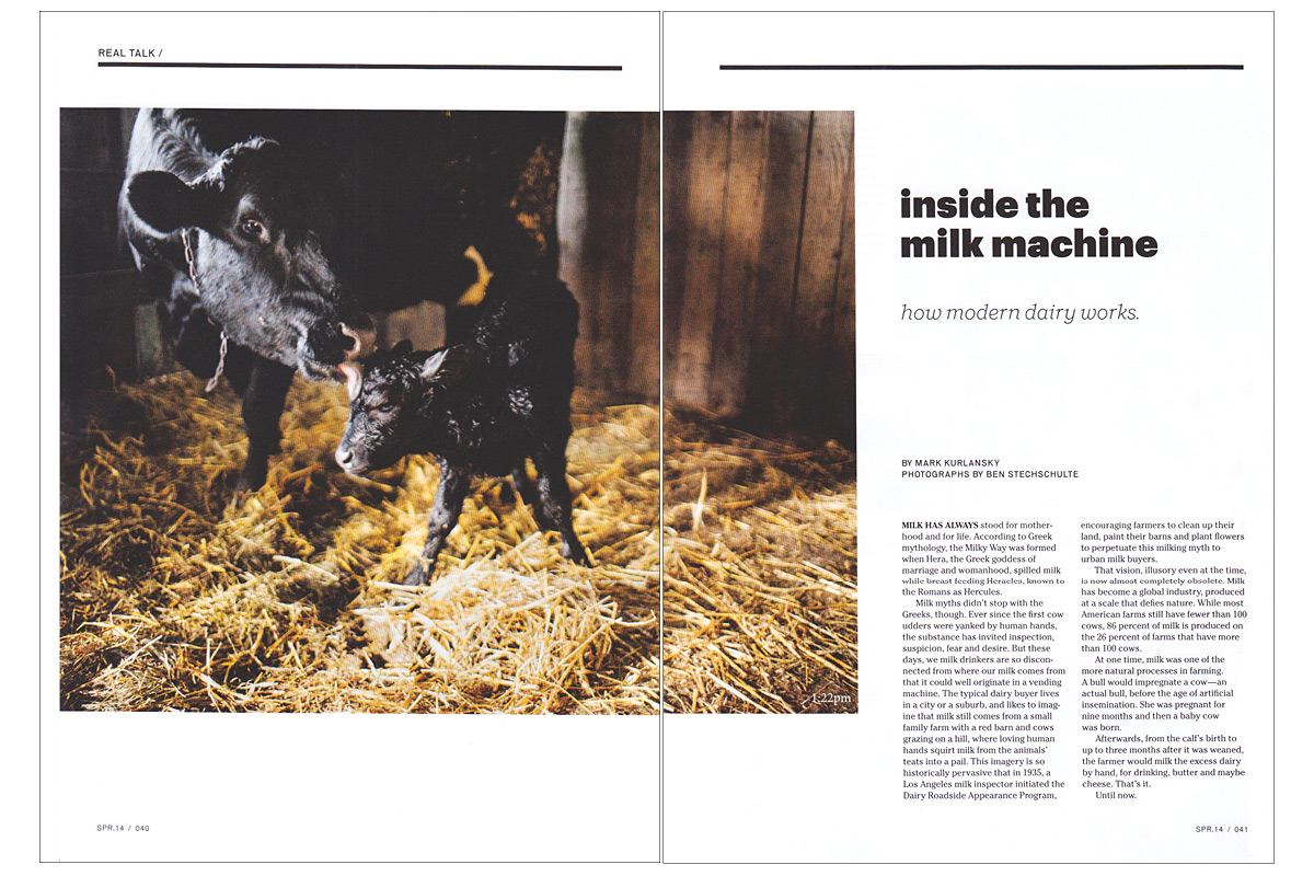 Inside the Milk Machine. Modern Farmer Magazine Spring 2014