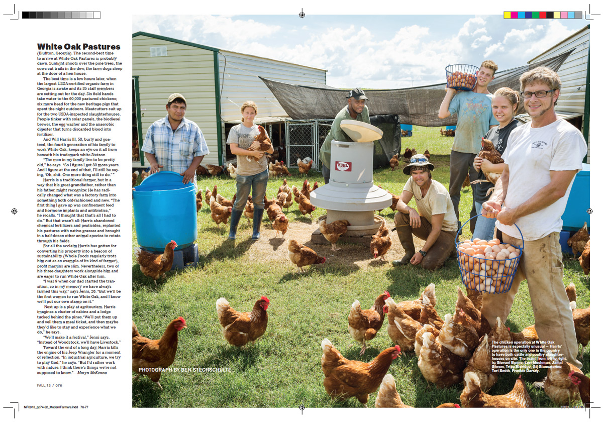 Farm Crew, White Oaks Pastures. Bluffton, GA. Modern Farmer Magazine.